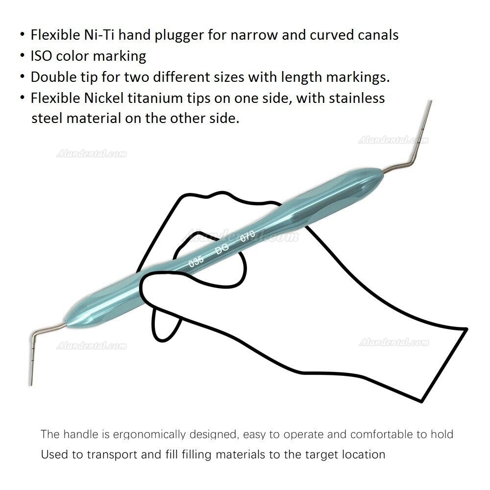 Dental Endodontic Hand Plugger Tip NITI Fill Obturation Kit 4 Sizes